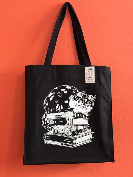 Kitty of Books Book Cat Tote Bag