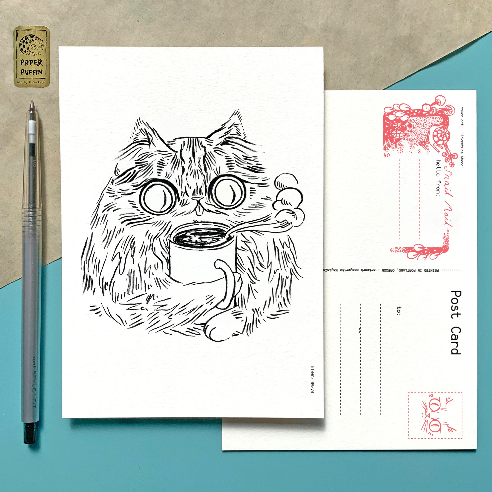 Coffee Cat ‘Mug’ Postcard