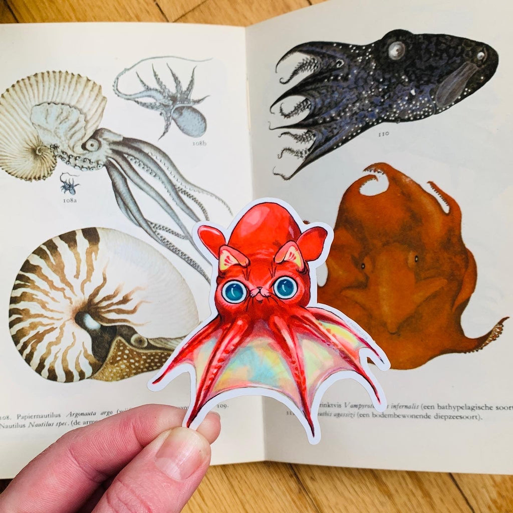 Vampire Fish Sticker Vampire Squid Sticker – PaperPuffin