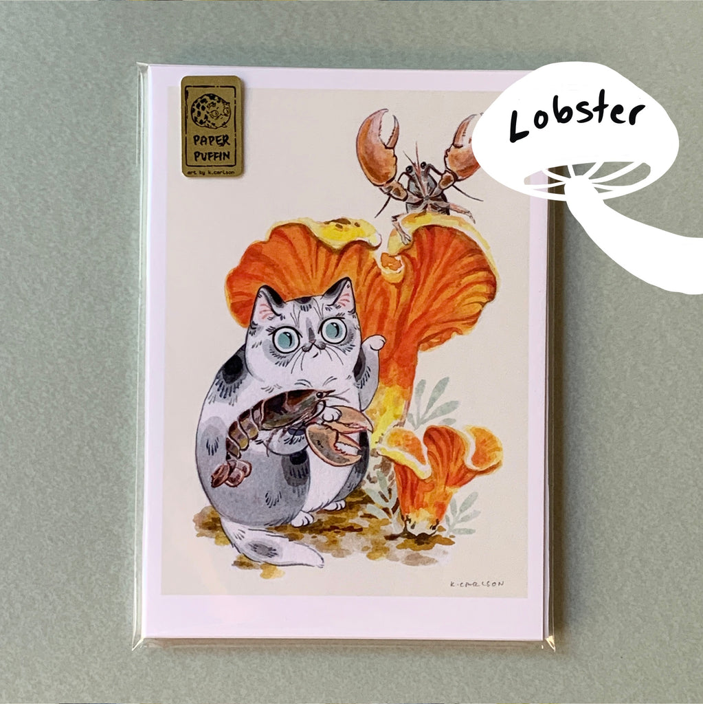 Mushroom Forager Cats Coaster 4 pack – PaperPuffin