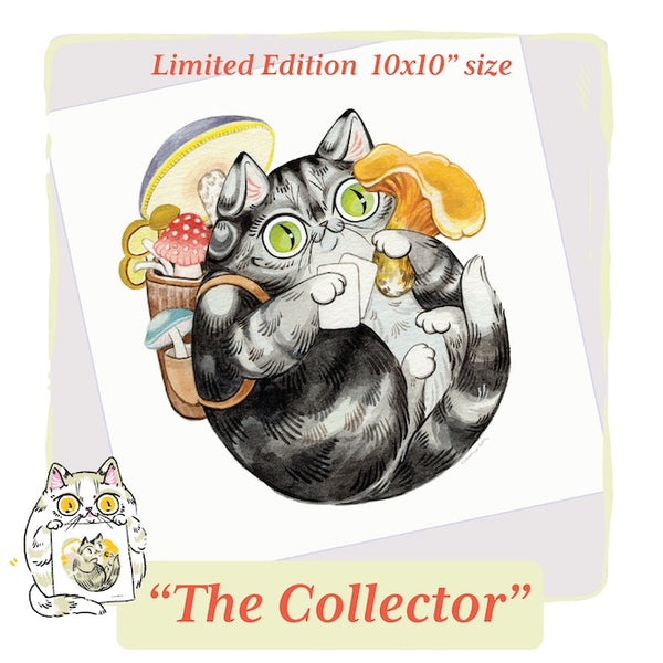 The Collector Limited Edition Mushroom Cats! Archival Print