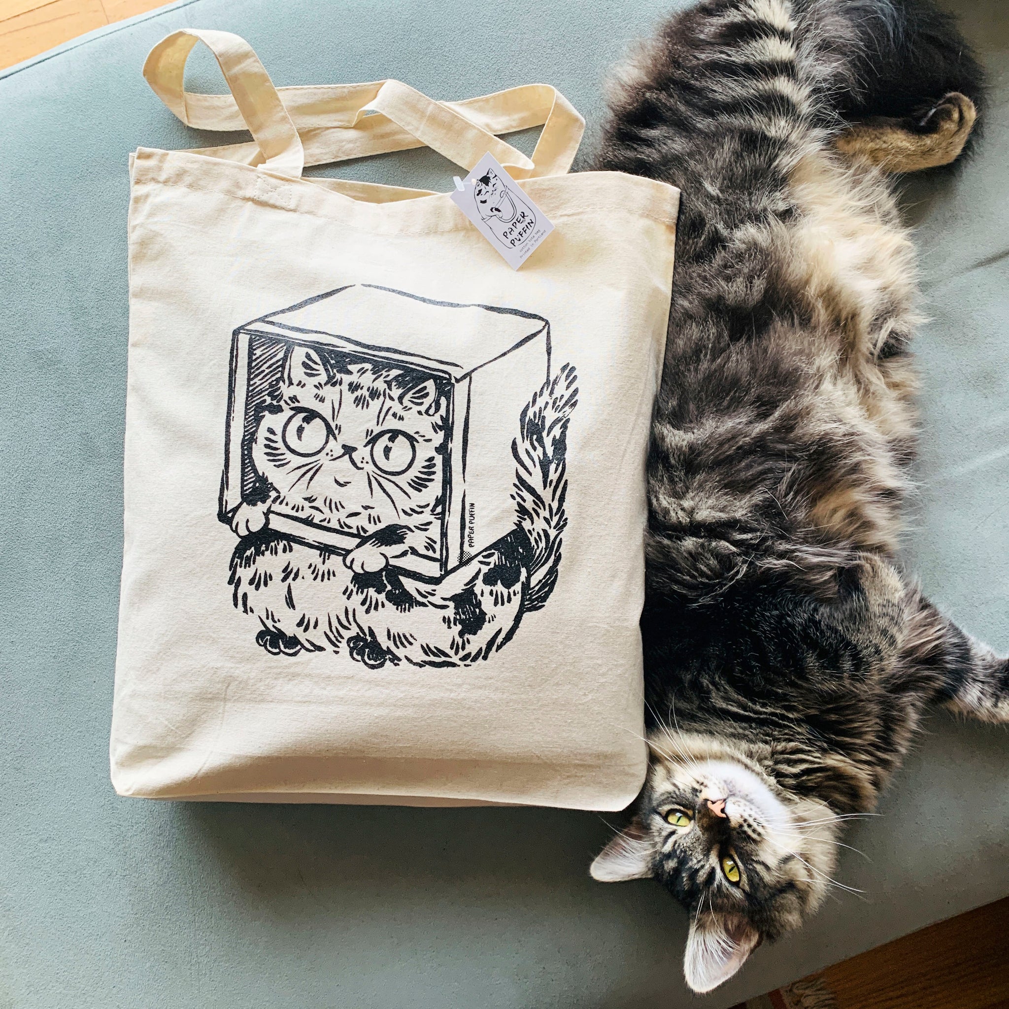 Box Cat Tote Bag