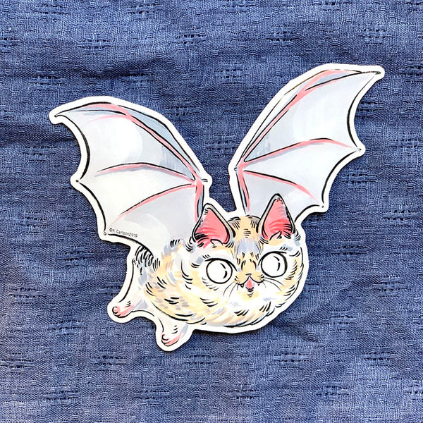 Bat Cat Stickers Set of 2