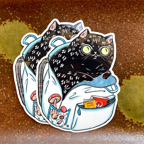 Backpack Forager Cat Stickers Set of 2