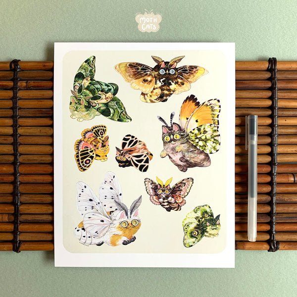 Moth Cat Print “Moth Cats Chart"