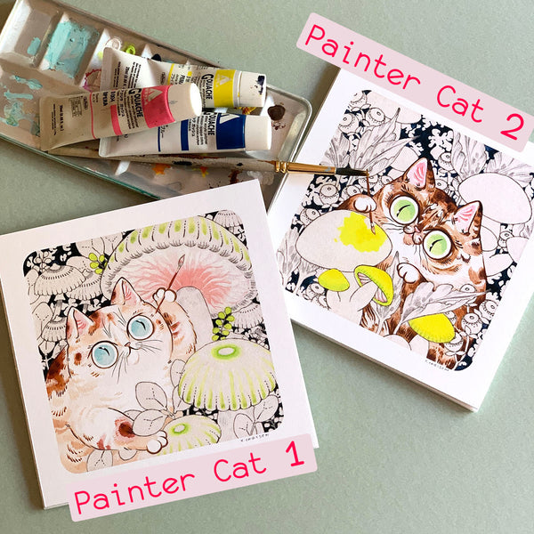 Painter Cat 2 Print