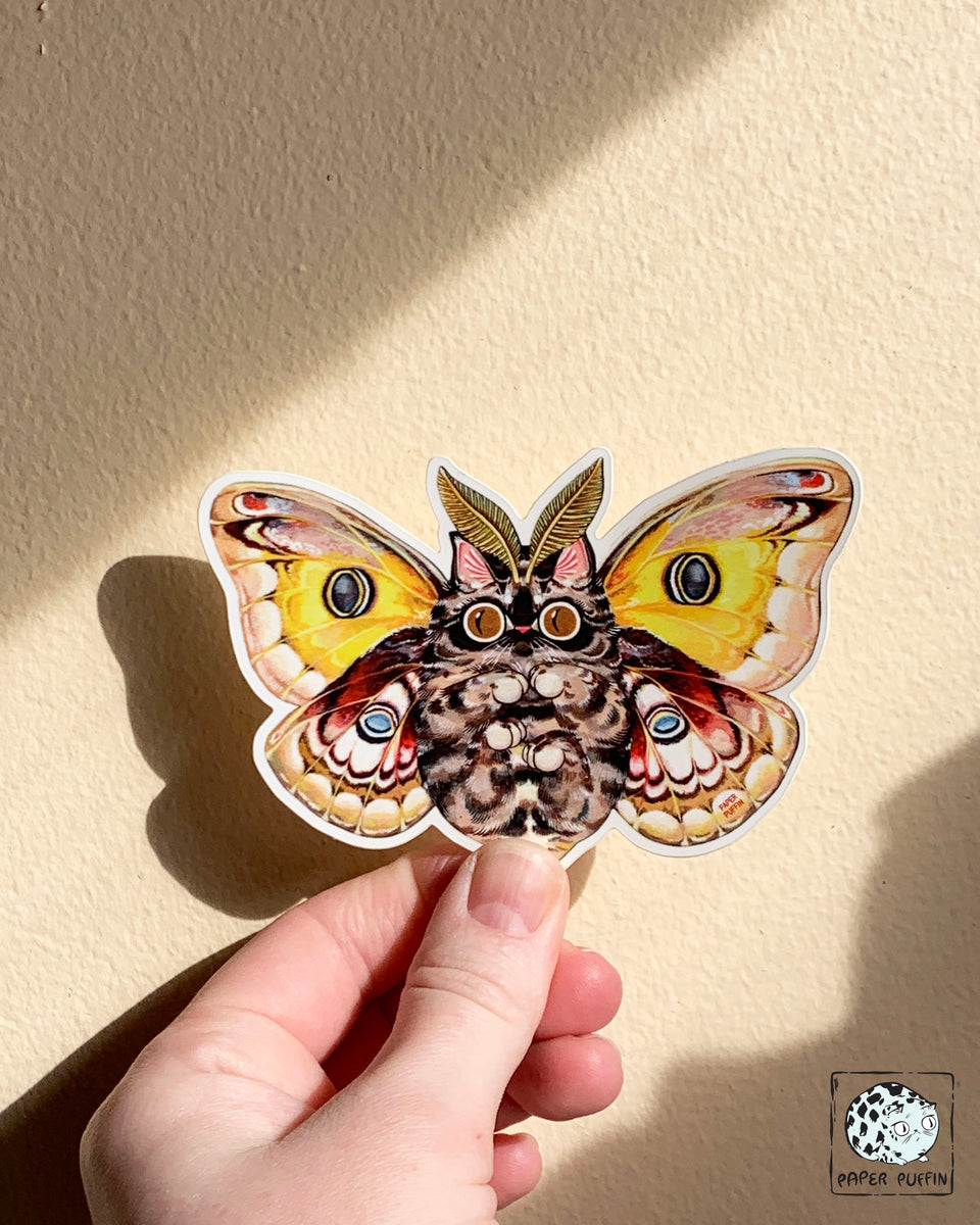 Moth Cats Stickers Collection – PaperPuffin