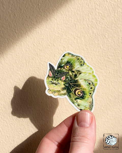 Moth Cat Print "Lil Green” Moth