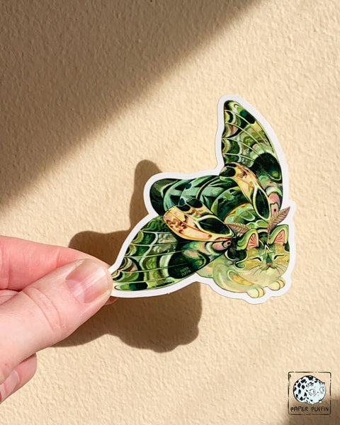 Moth Cat Sticker "Hawk" Oleander Moth