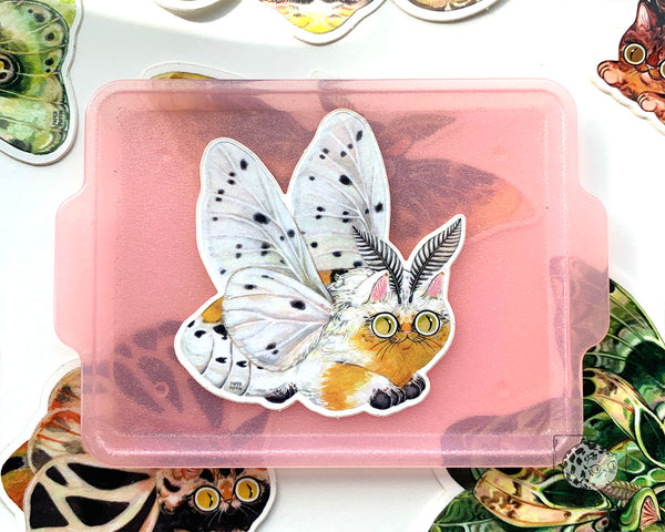Moth Cat Sticker "Sunny Smile" Ermine Moth
