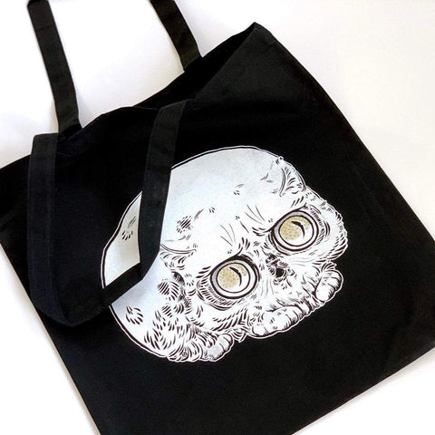 Skull Cat Tote Bag