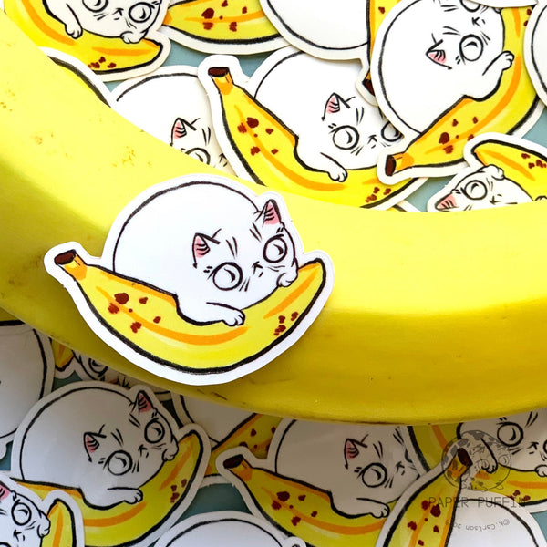 Banana Cat Stickers 3 pack