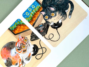 Sega Saga Genesis Cats Print 11x17