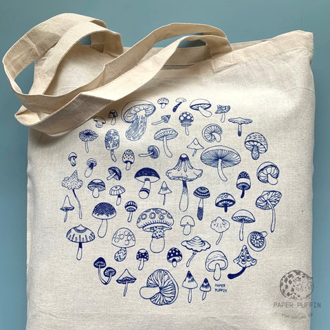 Mushroom Circle Tote Bag