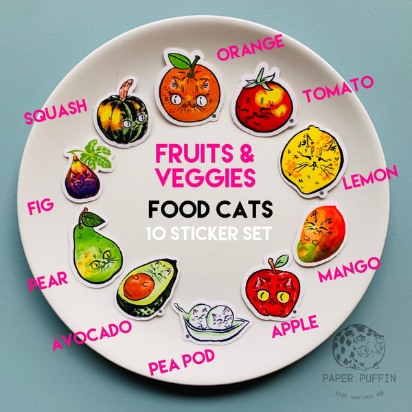 Food Cat Stickers