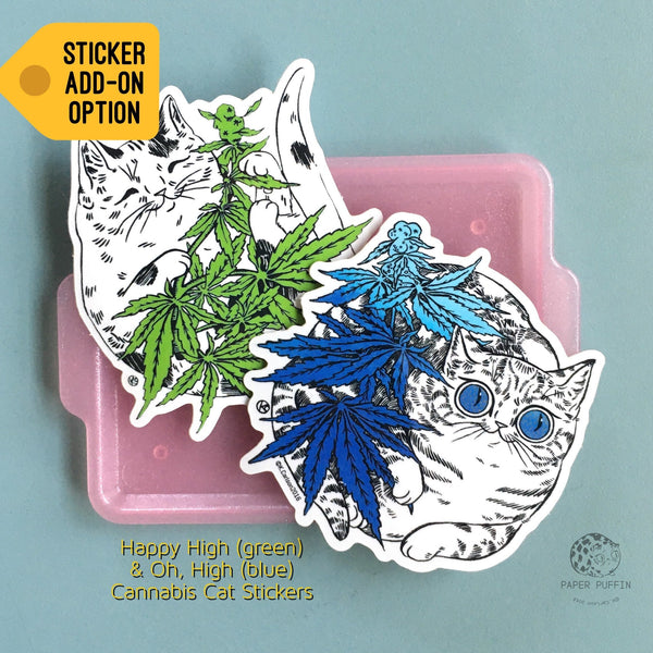 Cannabis Cat Enamel Pin - Special Edition Pink