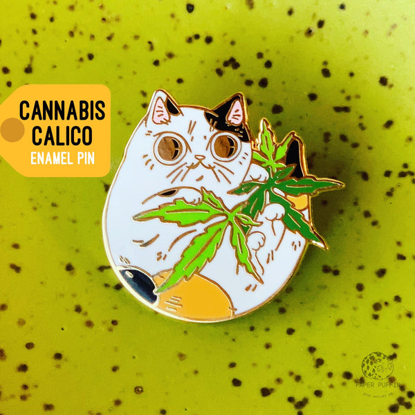 Cannabis Cat Enamel Pin