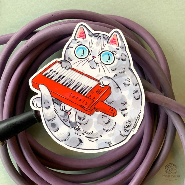 Synth Cats Stickers Set of 3