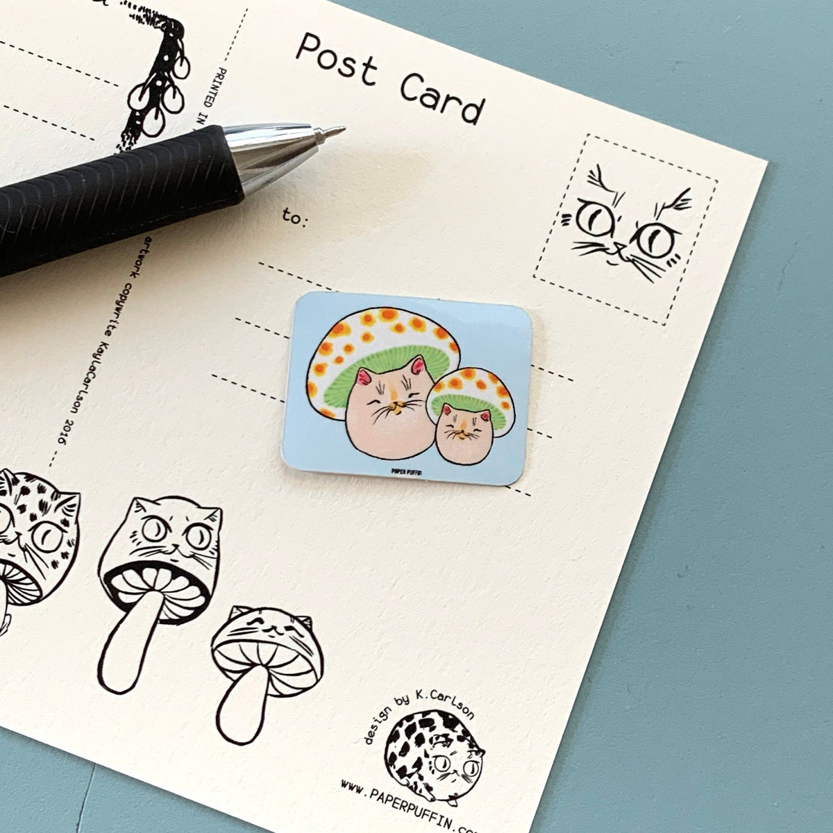 Nature & Mushroom Cats Postcard Set of 6 – PaperPuffin