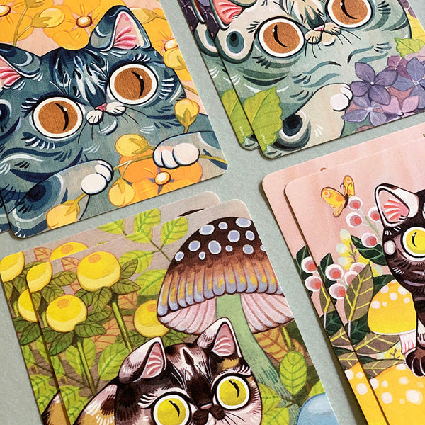 Postcard Set - Nature Cats