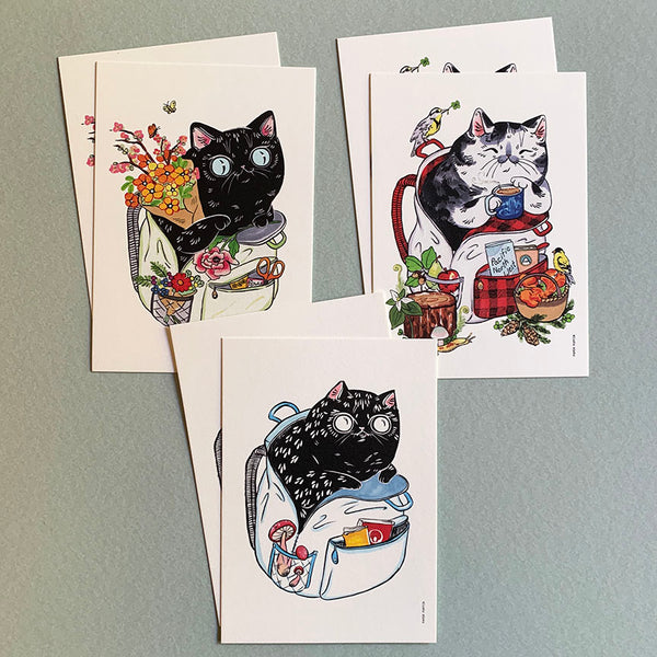 Postcard Set - Forager Cats