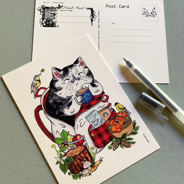 Pacific Northwest Forager Cat Postcard